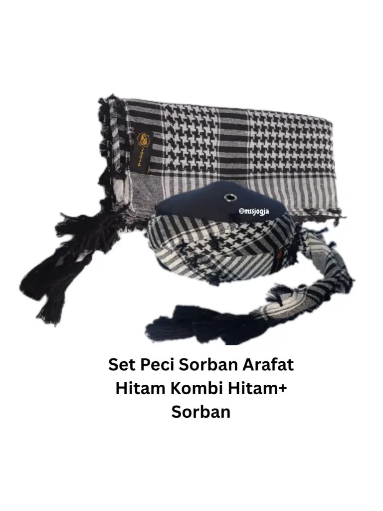 Katalog arafat hitam combi hitam+sorban