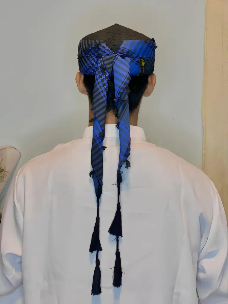 Katalog peci sorban arafat biru kombi hitam2