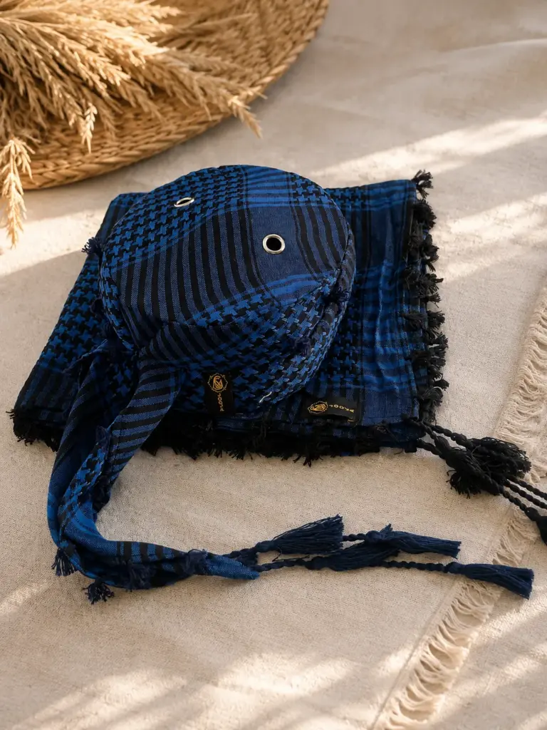 Katalog peci sorban arafat biru+sorban